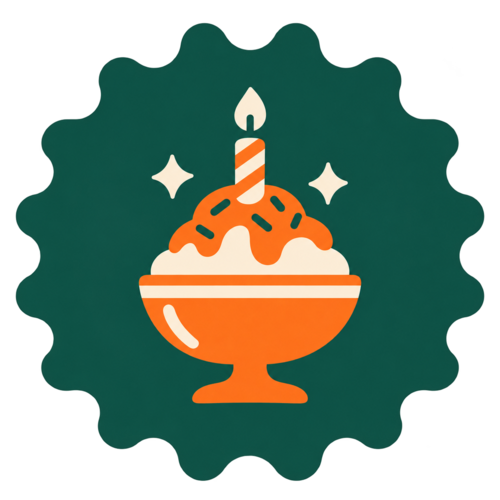 Illustration of a birthday dessert